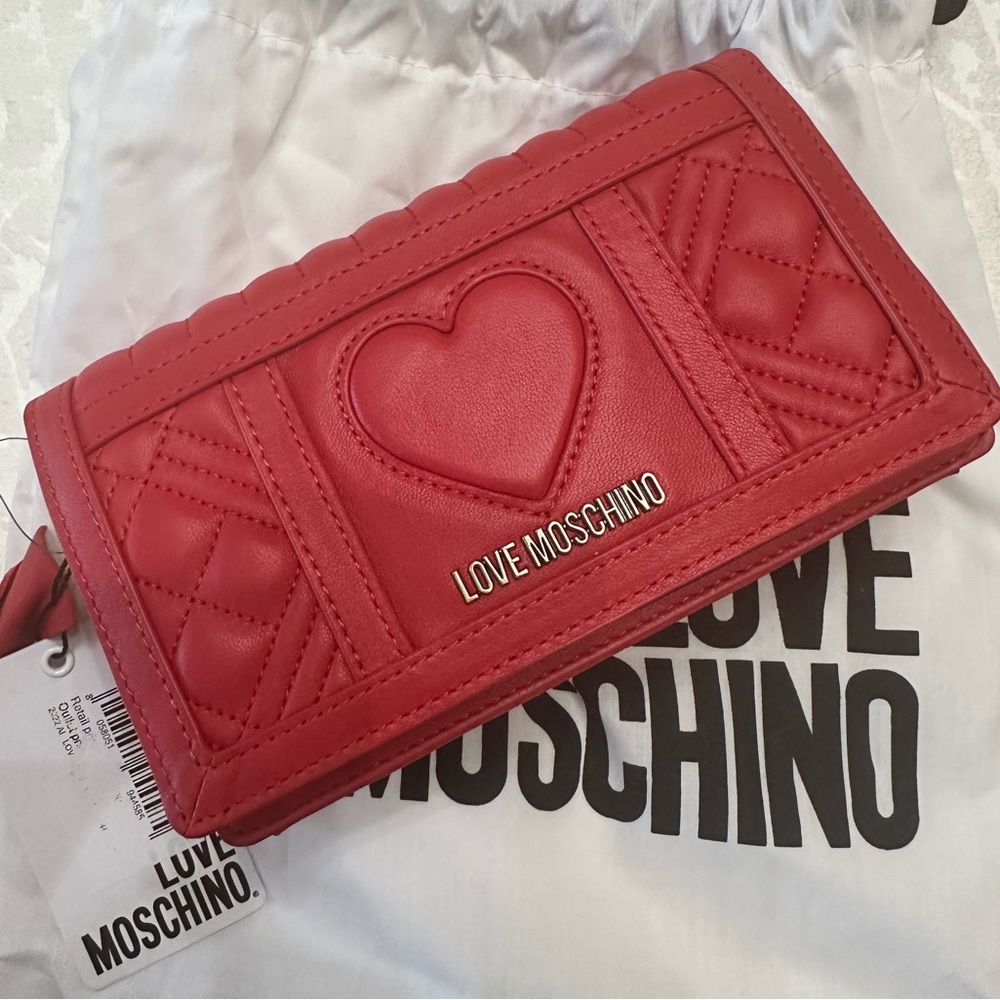 Love Moschino Red Quilted Wallet